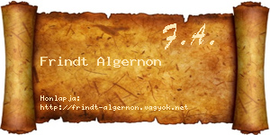 Frindt Algernon névjegykártya